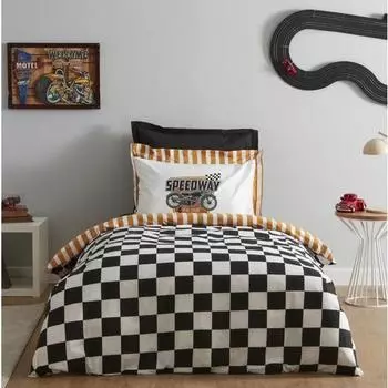 Комплект пододеяльников Karaca Home из 100% хлопка Single Young Speed Way (Установлен)