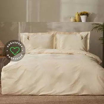 Комплект пододеяльников Karaca Home Olive Vegan, цвет хаки