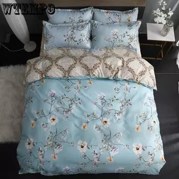 Комплект постельного белья из пододеяльника размера queen-size, перьевое одеяло, постельное белье Twin 3Pcs