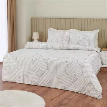 Комплект пододеяльников Nuvomon в черно-белую полоску N1