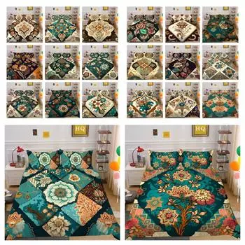 Комплект пододеяльников с 3D принтом пейсли для детей, красивый домашний комплект постельного белья, полноразмерное украшение для спальни UK Single 135x200cm