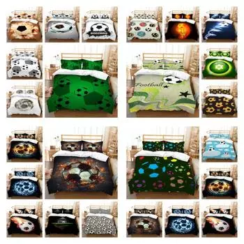 Комплект пододеяльников с цветами, чехол для постельного белья, футбольная наволочка, дизайн домашнего текстиля, спортивный мужчина и женщина, одноместное покрывало королевского размера UK Single 135x200cm