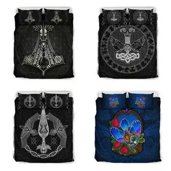 Комплект пододеяльников с гербом Таити, комплект полинезийского постельного белья - декор спальни в стиле круга Single 135x200cm