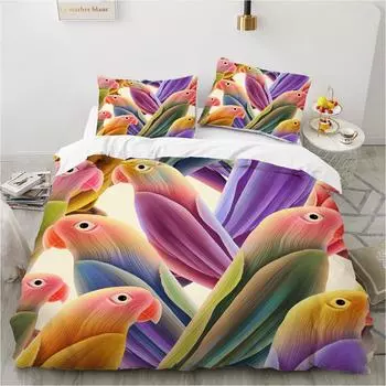 Комплект пододеяльников с изображением животных, напечатанный на 3D-принтере. Изысканные простыни, пододеяльники, наволочки, оптовая продажа. Благородные цвета. Новый удобный комплект. EU Twin135x200cm