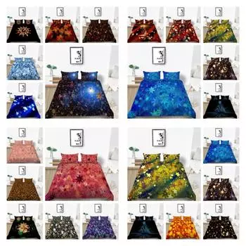 Комплект пододеяльников с подушкой для постельного белья, двойной дышащий домашний комплект постельного белья размера «king-size», креативный чехол для постельного белья со звездой, костюм UK Single 135x200cm