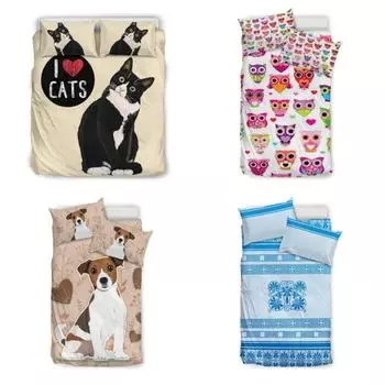 Комплект пододеяльников с сахарным черепом, пара, декоративное полное пододеяльник и наволочка, домашние покрывала Single 135x200cm