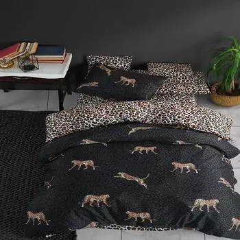 Комплект пододеяльников Saint Belisama с черным леопардовым принтом