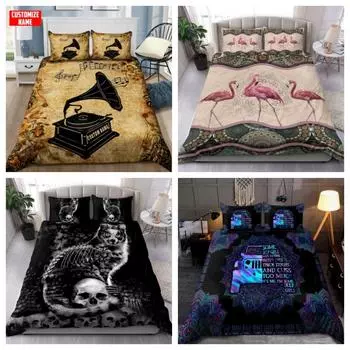 Комплект пододеяльников Tmarc Tee D Немецкая овчарка Хэллоуин Постельное белье Домашнее постельное белье Single 135x200cm