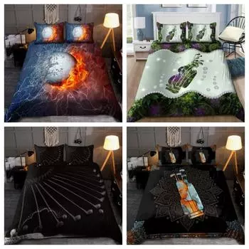 Комплект пододеяльников Tmarc Tee Heart of A Dragon, Spirit of A Wolf Комплекты постельного белья Декор для спальни Single 135x200cm