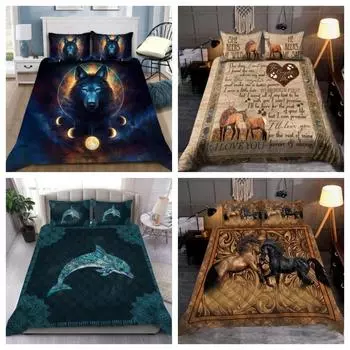 Комплект пододеяльников Tmarc Tee Love Deer Постельное белье Декор для спальни Single 135x200cm