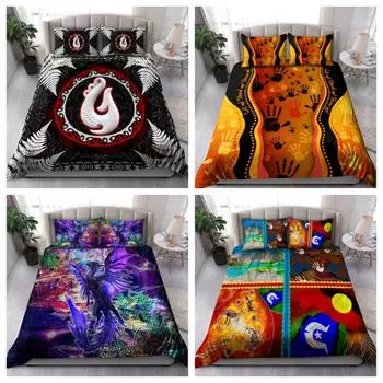 Комплект пододеяльников Tmarc Tee на заказ, Новая Зеландия Aotearoa Maori Te Kingi Te Kuini King Queen, чехол для постельного белья Single 135x200cm