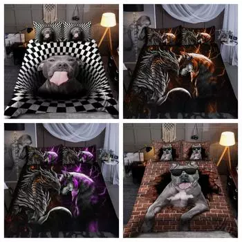 Комплект пододеяльников Tmarc Tee Оранжево-фиолетовый комплект постельного белья «Дракон и волк» Текстиль для дома Single 135x200cm