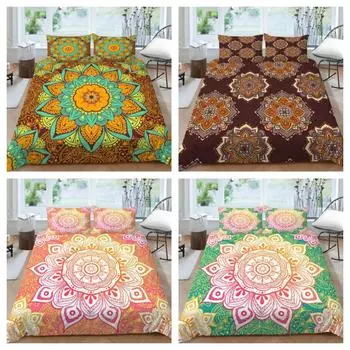 Комплект пододеяльников в богемном стиле, 3D домашние покрывала, постельные принадлежности королевского размера, пододеяльник, роскошные наборы постельных принадлежностей UK Single 135x200cm