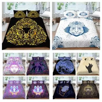 Комплект пододеяльников в стиле бохо, комплект постельного белья в стиле бохо, чехол из полиэстера, домашняя постельная одежда, мягкий комплект постельного белья, комплект постельного белья одного размера для девочек-подростков, костюм UK Single 135x200cm