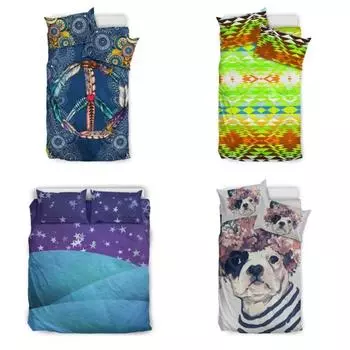 Комплект пододеяльников Злой Рождественский череп Санта-Клауса Постельное белье Наволочка Single 135x200cm