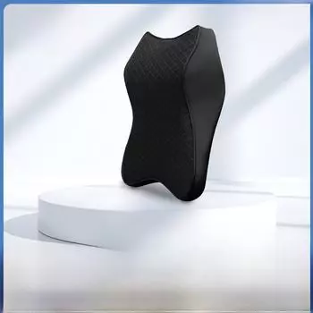 Комплект подушек для поясницы и шеи в автомобиль: Подушка с эффектом памяти для всех сезонов headrest, 9600A чёрный