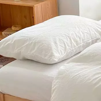 Комплект подушек из органического хлопка, не стираный комплект подушек с антибактериальным и дезодорирующим покрытием, чехол, 2 шт., чехол, 100% хлопок, чехол, 2 шт.,