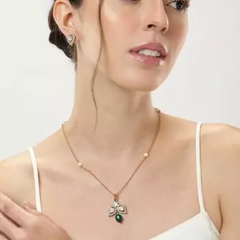 Комплект подвесок Abdesigns Diamond, комплект подвесок в индийском стиле с золотым покрытием, комплект подвесок Polki Kundan, цепочка подвесок с синтетическими выращенными в лаборатории бриллиантами M белый