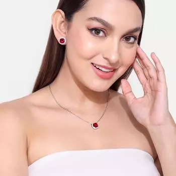 Комплект подвесок Abdesigns Diamond, посеребренный комплект индийских подвесок, комплект подвесок, цепочка с подвесками из синтетических выращенных в лаборатории бриллиантов M белый