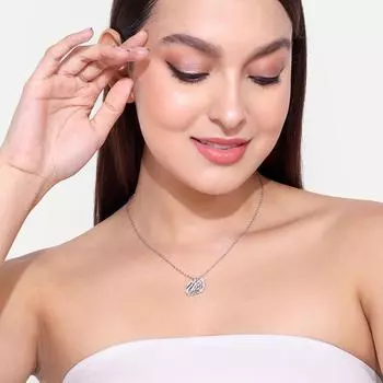 Комплект подвесок Abdesigns Diamond, посеребренный комплект индийских подвесок, комплект подвесок, цепочка с подвесками из синтетических выращенных в лаборатории бриллиантов M белый