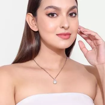 Комплект подвесок Abdesigns Diamond, посеребренный комплект индийских подвесок, комплект подвесок, цепочка с подвесками из синтетических выращенных в лаборатории бриллиантов M белый