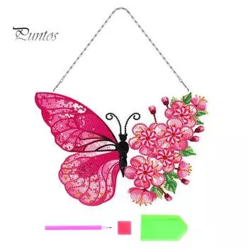 Комплект подвесок для алмазной живописи «Бабочка», яркий цвет, сверкающий ПВХ, «сделай сам», подвеска с вышивкой, украшение на стену, окно 30x30cm