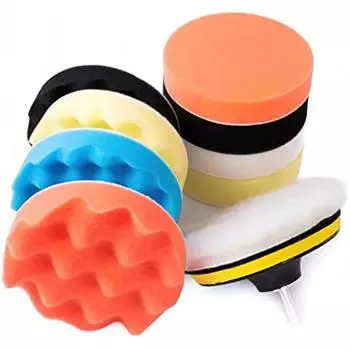 Комплект полировальных подушечек для авто. 3-дюймовая полировальная подушечка. 10 шт. Набор полировальных подушечек. Комплект полировальных подушечек для автомобильного буфера. Набор для полировки сверл с адаптером для сверла для полировки автомобиля. 17x