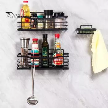 Комплект полок для ванной из нержавеющей стали, полая конструкция, устойчивая к ржавчине, установка без сверления, органайзер большой емкости, кронштейн для хранения A