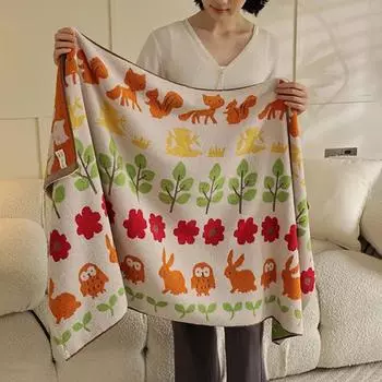 Комплект полотенец из хлопка Forest Nordic для ванной комнаты из микрофибры, приятное для кожи полотенце для девочек, мужчин и женщин, полотенца для ванны, дропшиппинг 35x35cm(kids) синий