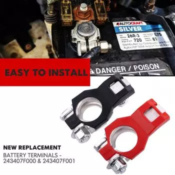 Комплект положительных и отрицательных клемм аккумулятора 243407F000 243407F001 Замена зажима разъема автомобильного кабеля для 243407F000