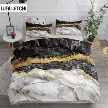 Комплект постельного белья Abstract Fluid Marble Stone Duvet Cover Set King Queen Double Full Twin Single Size EU single(135x200cm)