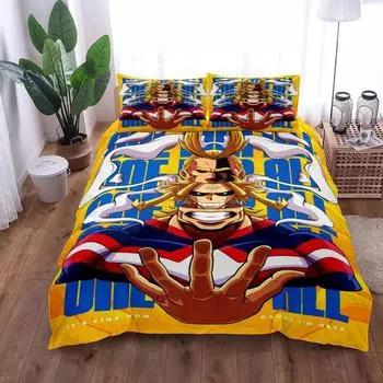 Комплект постельного белья All Might Duvet Cover Set King Queen Double Full Twin Single Size EU Single 135x200cm