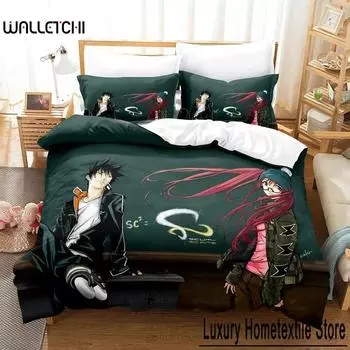 Комплект постельного белья Anime Air Gear Single Twin Full Queen King Size Bed Set Adult Kids Bedroom Duvet Cover Sets Anime Bed Sheet Set 70x133cm 2pcs