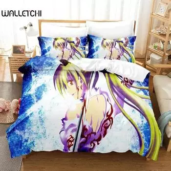 Комплект постельного белья Anime Murder Princess, пододеяльник, комплект постельного белья, пододеяльник, наволочка, одеяло размера king-size для мальчиков и взрослых 70x133cm 2pcs
