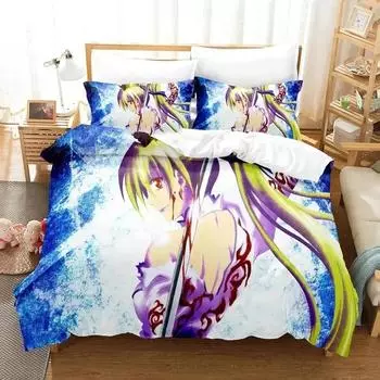 Комплект постельного белья Anime Murder Princess, пододеяльник, комплект постельного белья, пододеяльник, наволочка, одеяло размера king-size для мальчиков и взрослых EU Single 135x200cm