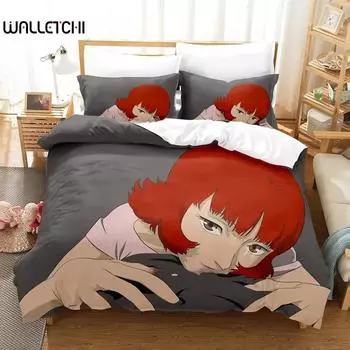 Комплект постельного белья Anime Paprika Single Twin Full Queen King Size Bed Set Adult Kids Bedroom Duvet cover Sets Anime Bed Sheet Set 70x133cm 2pcs
