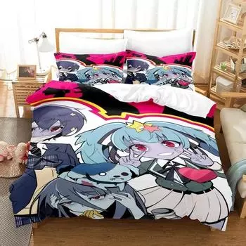 Комплект постельного белья Anime Zombie Land Saga, пододеяльник, одеяло, комплект постельного белья, наволочка, размер King Queen Twin для мальчиков и девочек для взрослых 135X200cm-2pcs