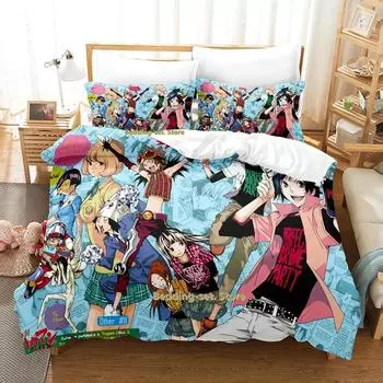 Комплект постельного белья Bakuman Single Twin Full Queen King Size Bed Set Adult Kids Bedroom Duvetcover Sets 3D Print Anime Bed Sheet Set 70x133cm 2pcs