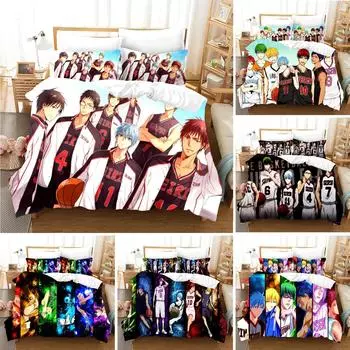 Комплект постельного белья «Баскетбол Куроко» с рисунком из аниме для детей, 3D-принт, пододеяльник, роскошный комплект домашнего текстиля, размер «Queen King Single», мультяшный 70x133cm 2pcs
