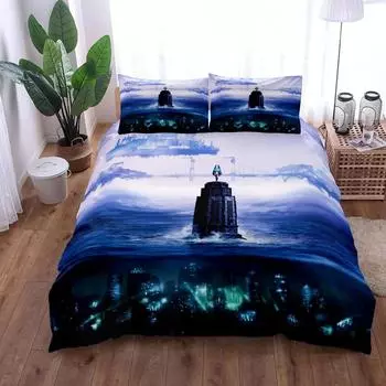 Комплект постельного белья Bioshock Duvet Cover Set King Queen Double Full Twin Single Size 70x133cm 2pcs