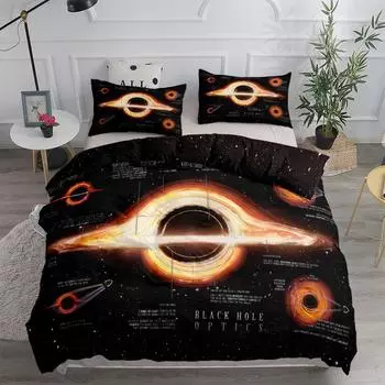 Комплект постельного белья Black Hole Weird Duvet Cover Set King Queen Double Full Twin Single Size EU single(135x200cm)