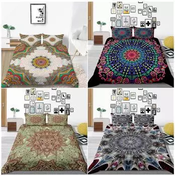 Комплект постельного белья Bohemian, постельное белье из дурмана, пододеяльник и наволочка, AU/EU/US Twin/Twin, полный размер, украшение для дома Baby 100x135cm