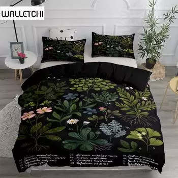 Комплект постельного белья Botanical Art Duvet/Doona Single Twin Double Queen King Cal King Size EU single(135x200cm)