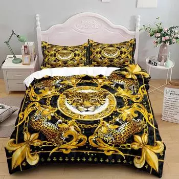 Комплект постельного белья Chains Baroque Pattern Bohemian Small Single Twin Double Queen King Size Комплект постельного белья для взрослых и детей Пододеяльник EU Single 135x200cm