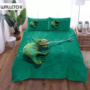 Комплект постельного белья Chameleon Coloretto Art Duvet Cover Set King Queen Double Full Twin Single Size EU single(135x200cm)