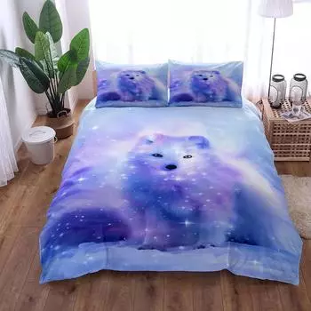 Комплект постельного белья Charming Fox Art Duvet Cover Set King Queen Double Full Twin Single Size 140x200cm