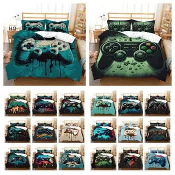 Комплект постельного белья, чехол для игровой консоли с 3D принтом, постельное белье, полный размер, микрофибра, высококачественный мягкий домашний текстиль UK Single 135x200cm