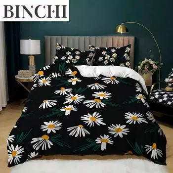 Комплект постельного белья Daisy Natural Daisy Комплект постельного белья Small Fresh Flower Тема пододеяльник из микрофибры Queen King Size пододеяльник 70x133cm 2pcs