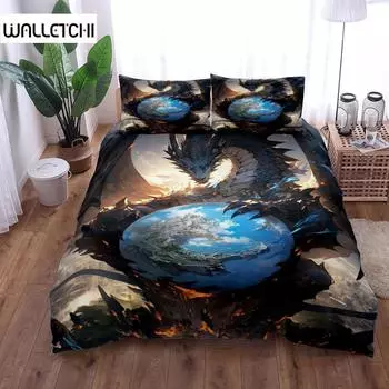 Комплект постельного белья Dangerous Dragon, односпальный двуспальный, размер King, размер US Twin, полный комплект постельного белья Queen Size EU single(135x200cm)