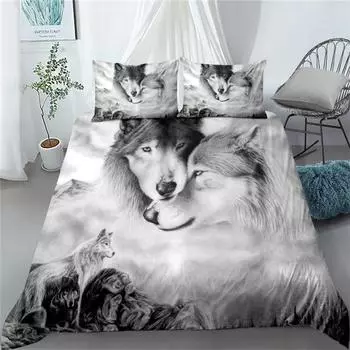 Комплект постельного белья Digital Wolf Duvet/Doona Single Twin Double Queen King Cal King Size 135x200cm
